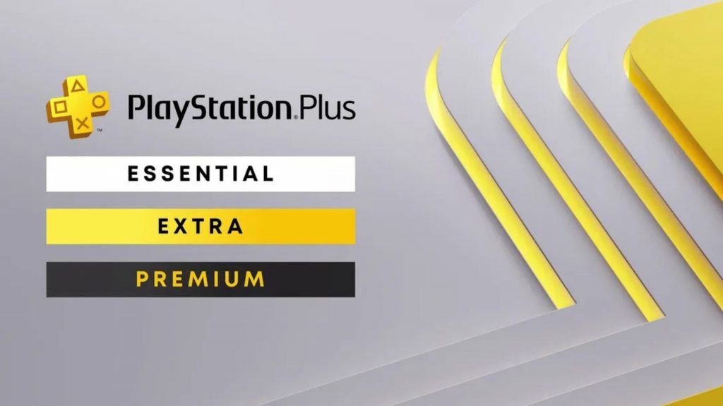 Visuel de présentation des trois formules PlayStation Plus : Essential, Extra et Premium.